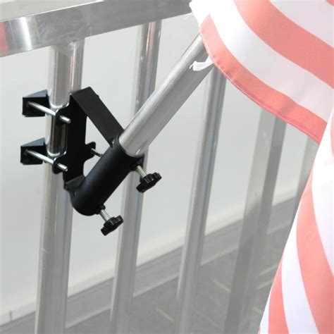 flag bracket metal railing|heavy duty flag pole holder.